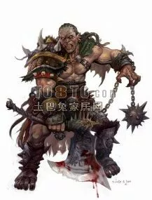 Monster Character With Weapon 3d model