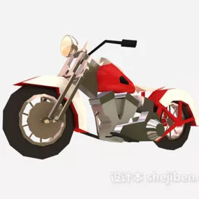Motorcycle Chopper Style 3d model