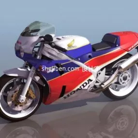 Racing Motorcycle Honda 3d model
