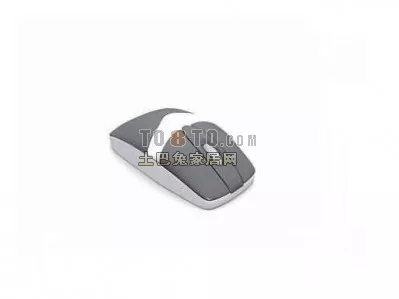 Grey Pc Mouse 3d model Grey Pc Mouse 3d model