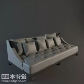 Multi Seaters Antique Sofa Grey Color 3d model