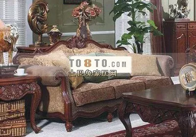 Sofa Low Back Low Arm 3d model
