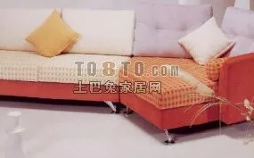 Colorful Modern Sofa Set 3d model