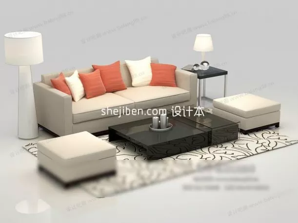 Table Belloni Classic Dinner Table 3d model