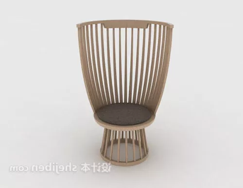 Chinese Wood Chair Rattan Style 3d model Chinese Wood Chair Rattan Style 3d model
