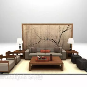 Chinese Living Room Combination Sofa Set 3d model