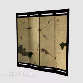 Traditional Chinese Screen Divider 3d model