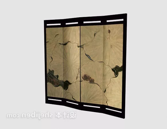 Screen Divider Flower Carved Texture 3d model