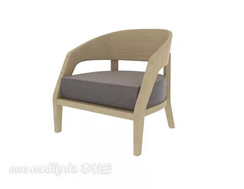 Elegant Wood Single Chair Sofa 3d model Elegant Wood Single Chair Sofa 3d model