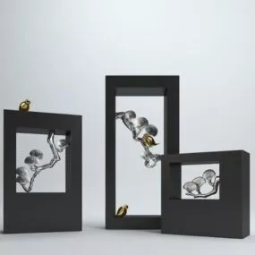 Chinese Sculpture Frame Carved 3d model
