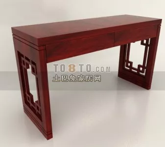 Dressing Table With Two Drawers 3d model