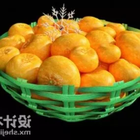 Orange Fruit Basket 3d model