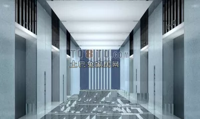 Scifi Corridor Cube Building 3d model