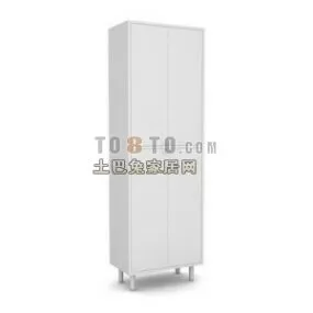 Office Filing Cabinet White Color 3d model