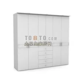 Office Cabinet White Painted 3d model