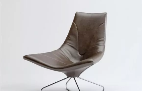 Office Chair Realistic Leather 3d model Office Chair Realistic Leather 3d model