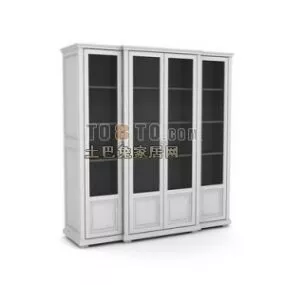 Office Furniture Wall Cabinet Glass Door 3d model