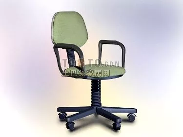 Office Simple Wheel Chair 3d model
