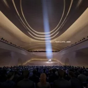 Large Office Hall Meeting Space 3d model