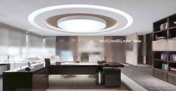 Office Space Interior Scene With Round Ceiling 3d model Office Space Interior Scene With Round Ceiling 3d model
