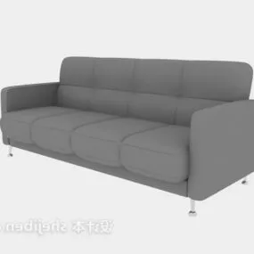 Office Three Seats Grey Sofa 3d model