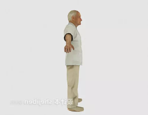 Game Character Lowpoly Man 3d model