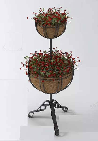 Ash Wood Rack Shelf 3d model