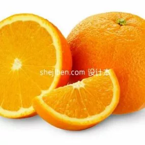Realistic Orange Fruit Food 3d model