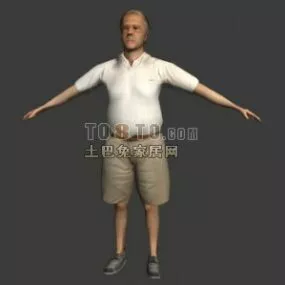 Ordinary Male Character 3d model