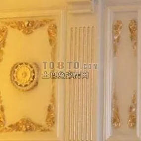 Ceiling Carving Decorative Molding 3d model