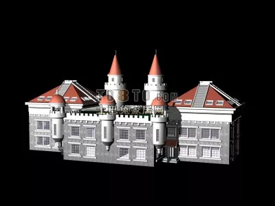Small Castle Building 3d model