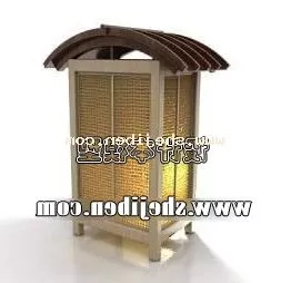 Floor Lamp Curved Roof 3d model