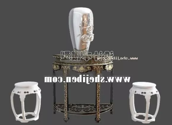 Glass Vase With Tiny Flower 3d model