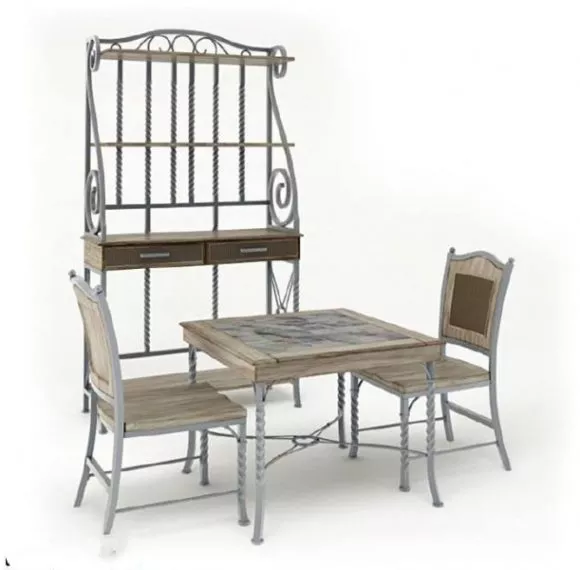 Bar Chair Wooden 3d model
