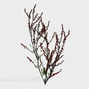 Outdoor Red Plant Tree 3d model