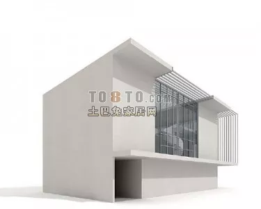 Garden House On Flying Island 3d model