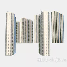 Apartment Building Exterior 3d model