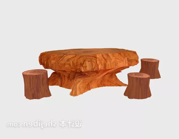 Uprooted Tree Log 3d model