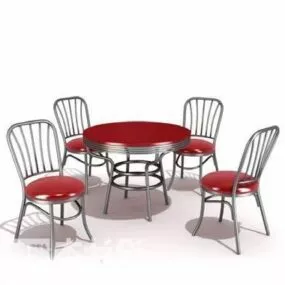 Outdoor Courtyard Lounge Table Chair 3d model