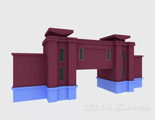 Aluminum Window Frame With Handles 3d model