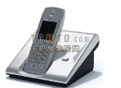 Vintage Phone With Holder 3d model