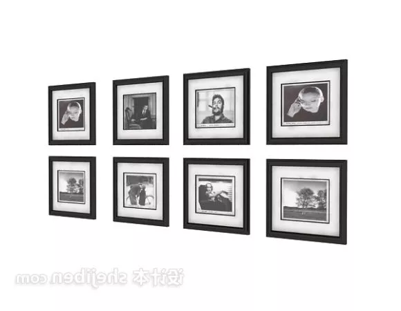 Set Of Photos Frame 3d model