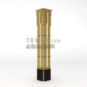 Pillar Stone Square Shaped 3d model