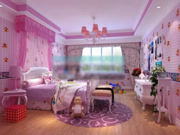 Pink Bedroom Decoration Interior Scene 3d model Pink Bedroom Decoration Interior Scene 3d model