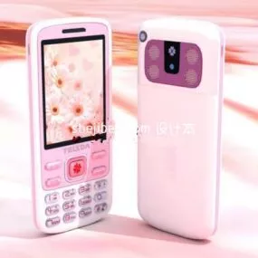 Pink Phone 3d model