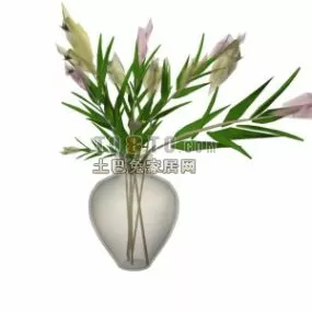 Flower Pot Plant Material 3d model