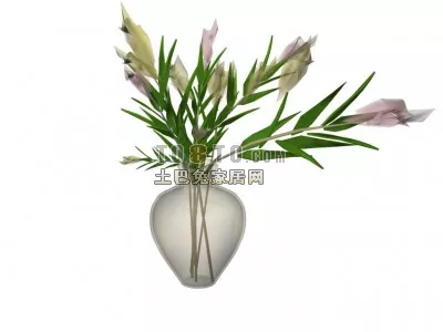 Flower Plant Grass Bush 3d model