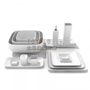 Small Apartment Kitchen With Furniture 3d model