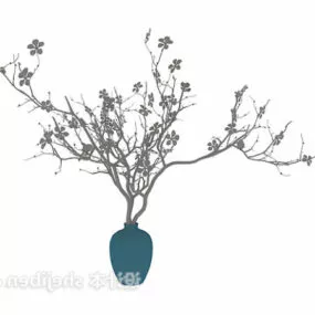 Plum Vase Decoration 3d model