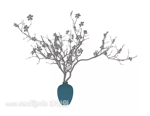 Potted Vase Plant 3d model